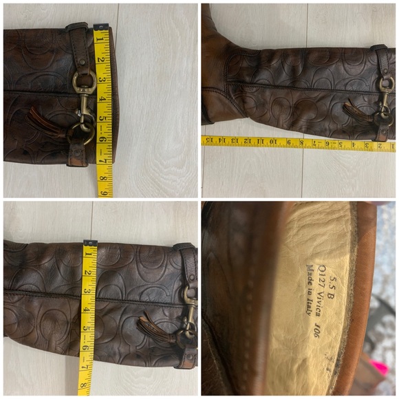 Coach VIVICA Leather Riding Boots size 5.5 - Picture 8 of 15